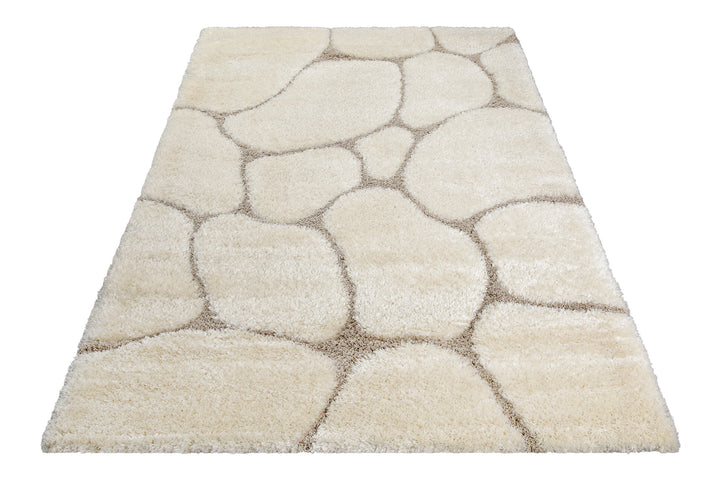 Ponte Teppich creme beige Hochflor rechteckig