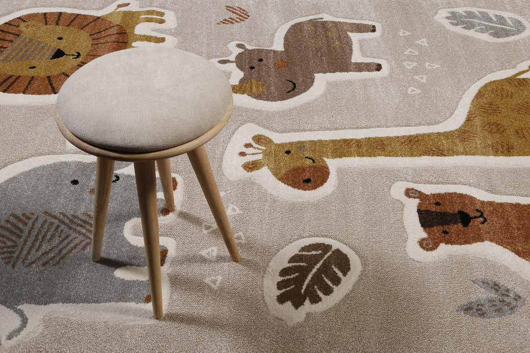 Nala & Friends Teppich sand beige meliert Kurzflor rechteckig