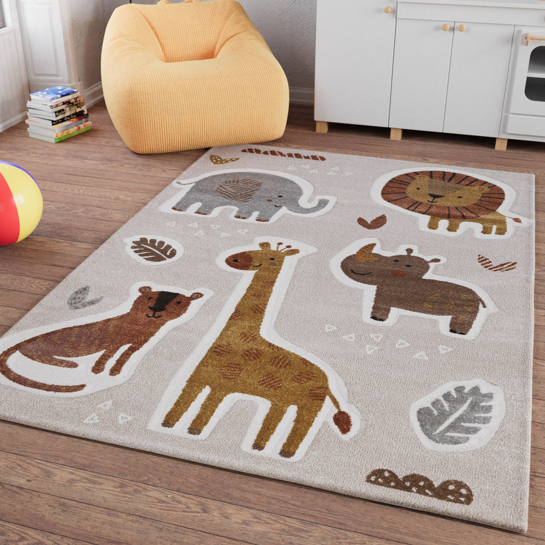 Nala & Friends Teppich sand beige meliert Kurzflor rechteckig