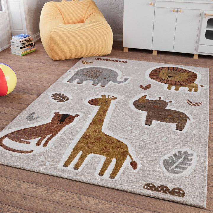 Nala & Friends Teppich sand beige meliert Kurzflor rechteckig