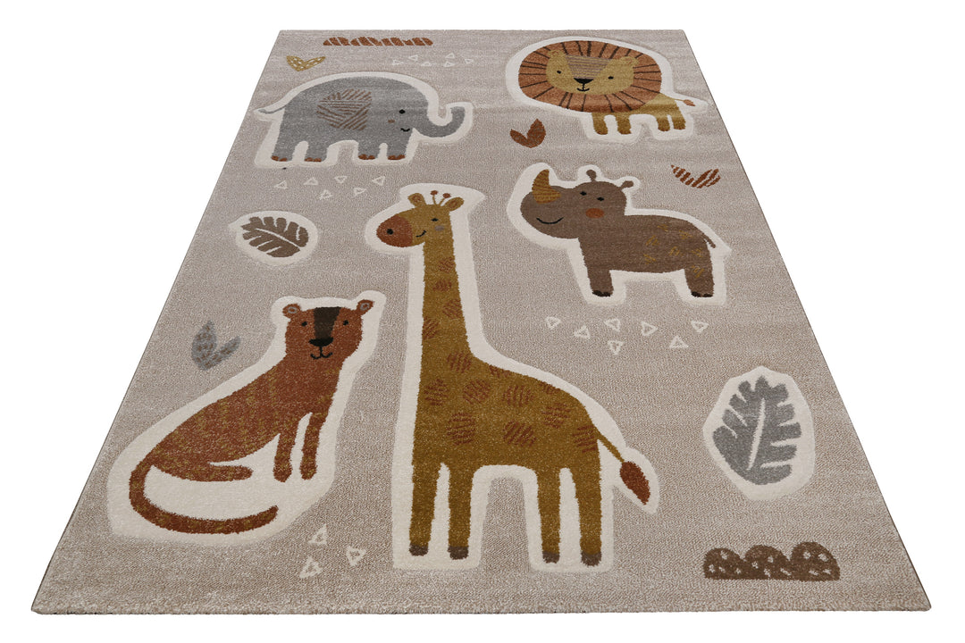 Nala & Friends Teppich sand beige meliert Kurzflor rechteckig