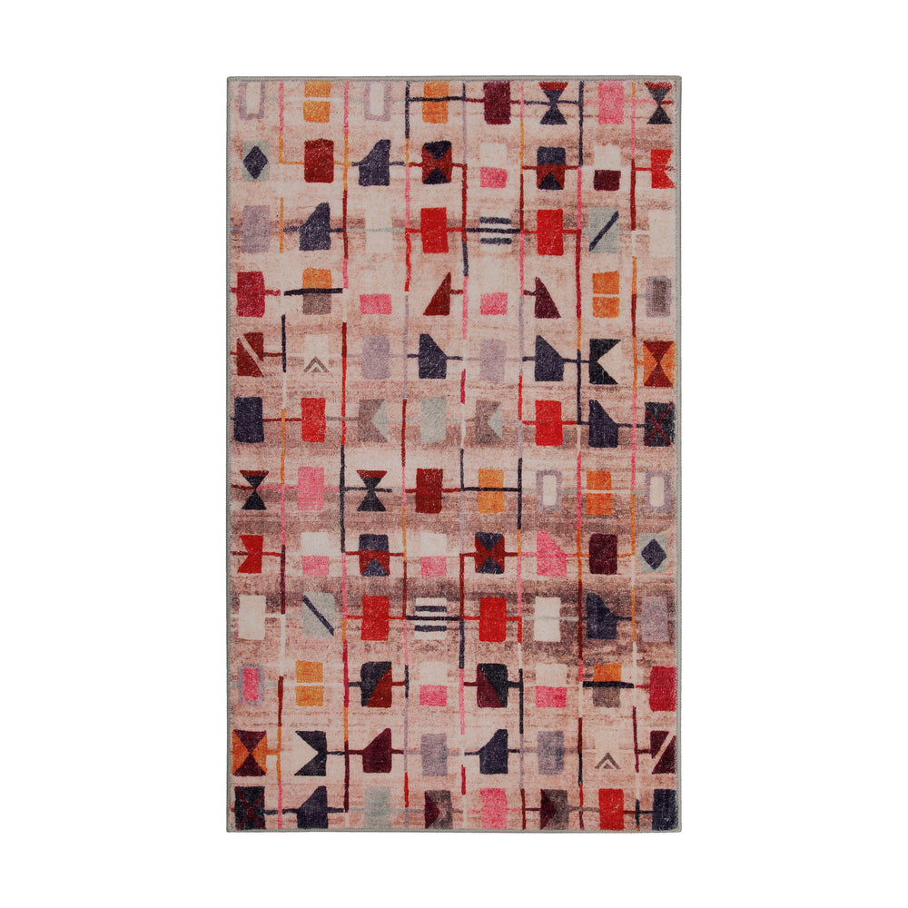 Nelson Badteppich bunt Kurzflor rechteckig