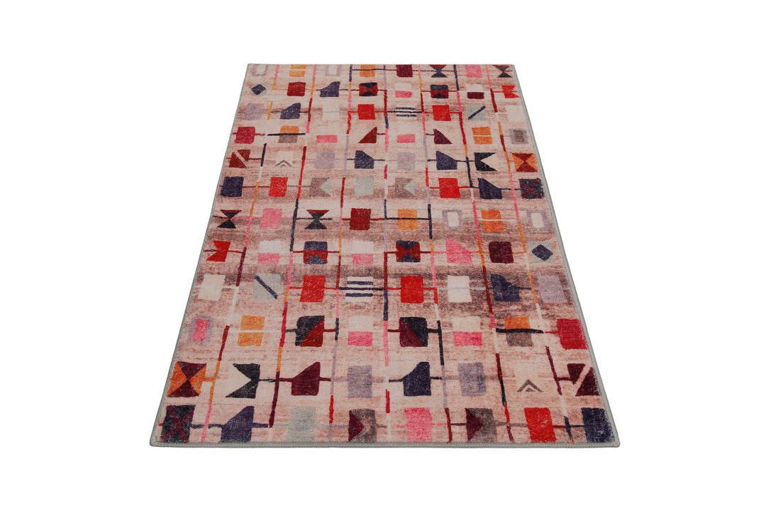 Nelson Badteppich bunt Kurzflor rechteckig