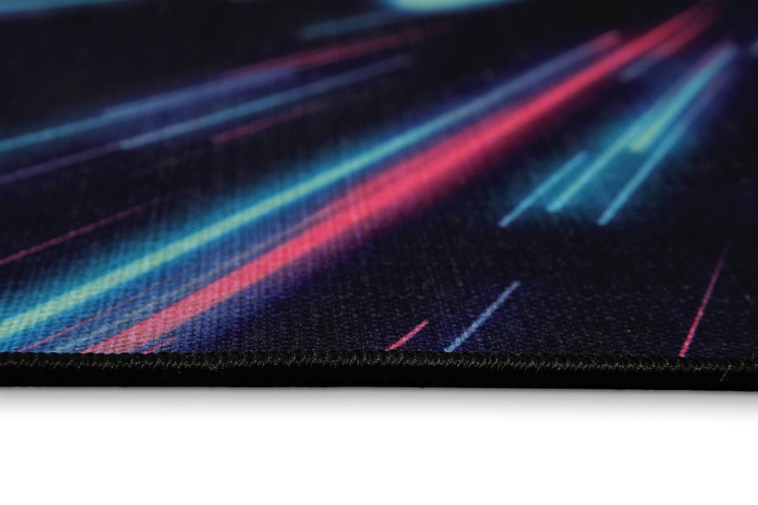 Neon Horizon Teppich schwarz Kurzflor rechteckig