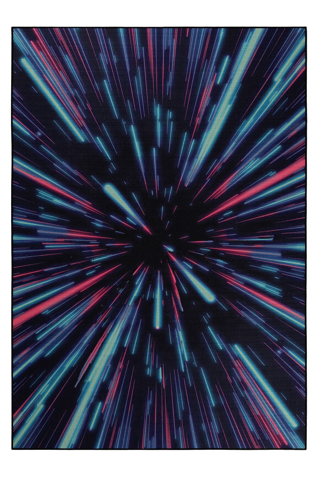 Neon Horizon Teppich schwarz Kurzflor rechteckig