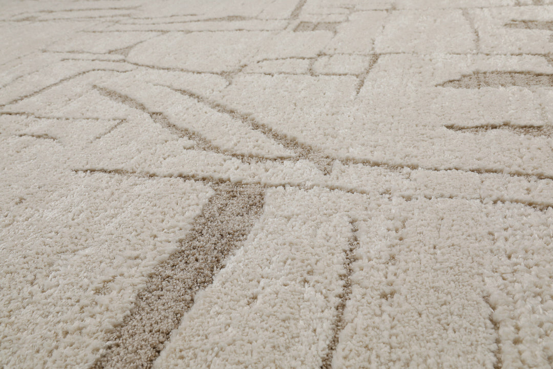 Nils Teppich creme beige Kurzflor rechteckig