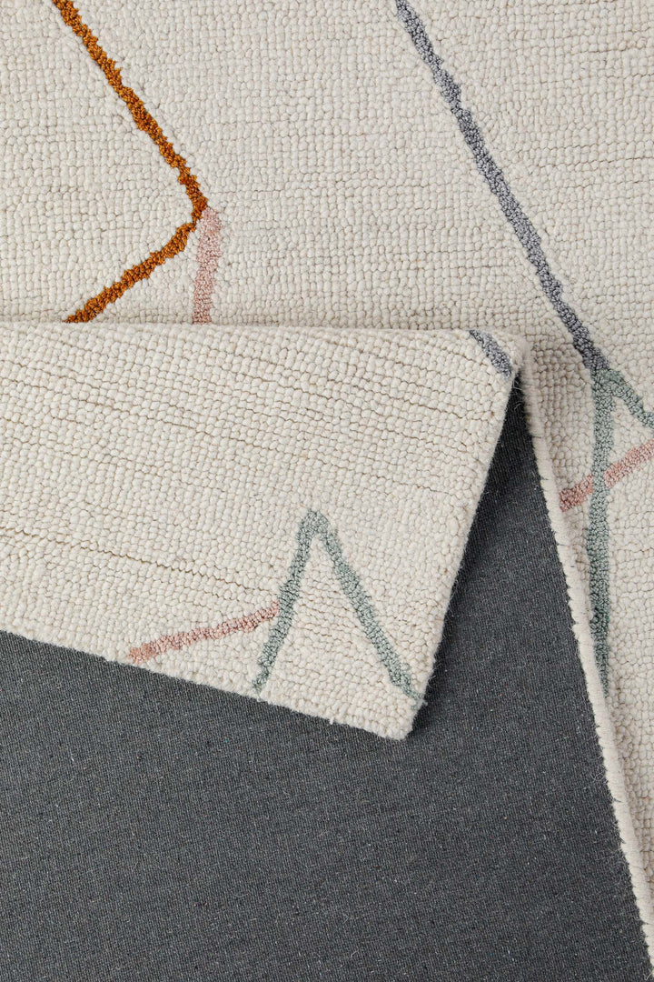 Kurzflorteppich Creme Weiß aus Schurwolle "Nox" WECONhome