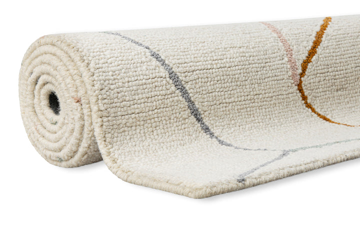 Kurzflorteppich Creme Weiß aus Schurwolle "Nox" WECONhome