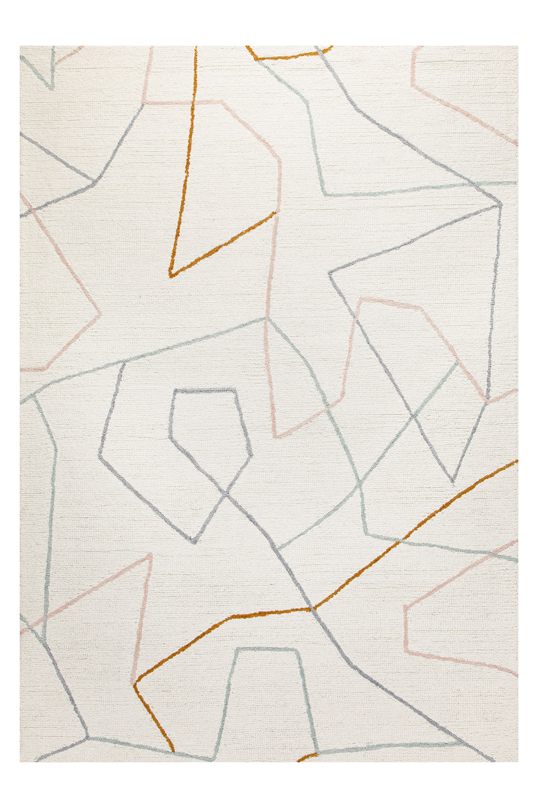 Kurzflorteppich Creme Weiß aus Schurwolle "Nox" WECONhome