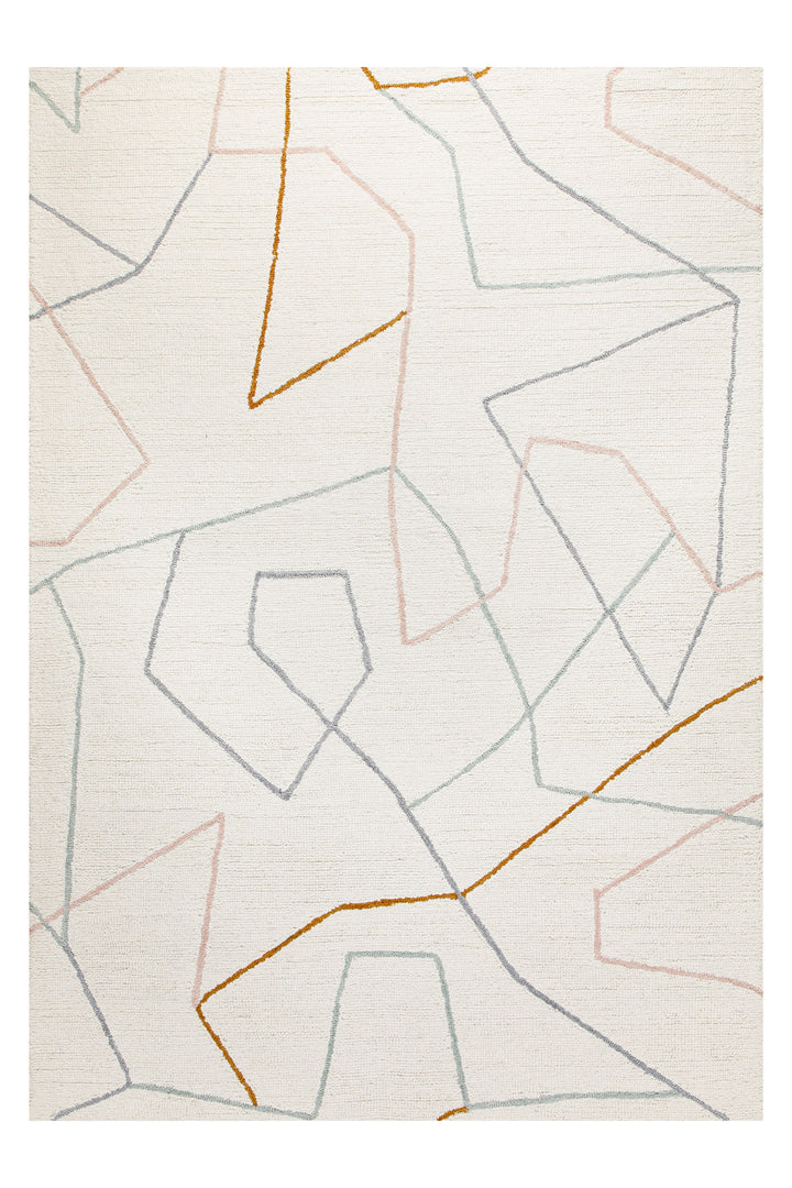 Kurzflorteppich Creme Weiß aus Schurwolle "Nox" WECONhome