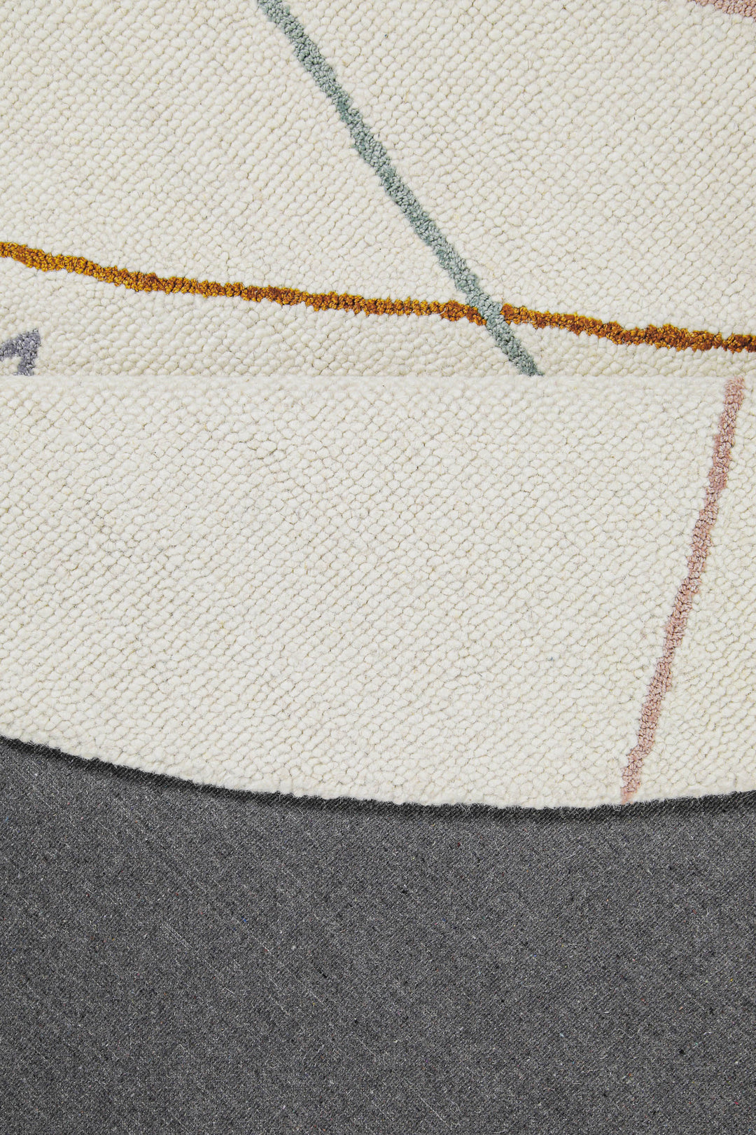 Kurzflorteppich Rund Creme Weiß aus Schurwolle "Nox" WECONhome