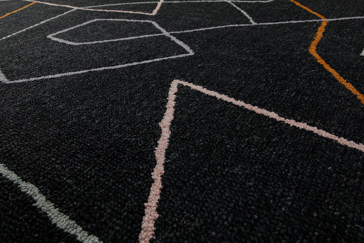 Kurzflorteppich Anthrazit aus Schurwolle "Nox" WECONhome