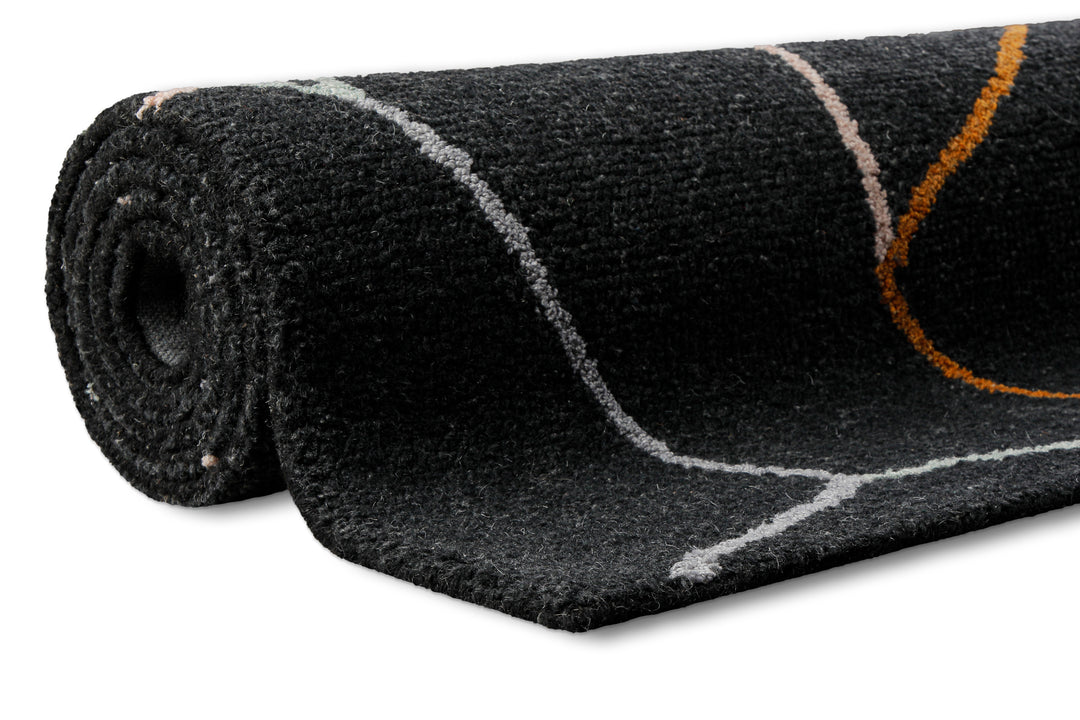 Kurzflorteppich Anthrazit aus Schurwolle "Nox" WECONhome