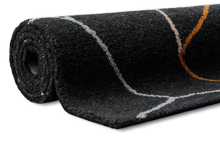 Kurzflorteppich Anthrazit aus Schurwolle "Nox" WECONhome