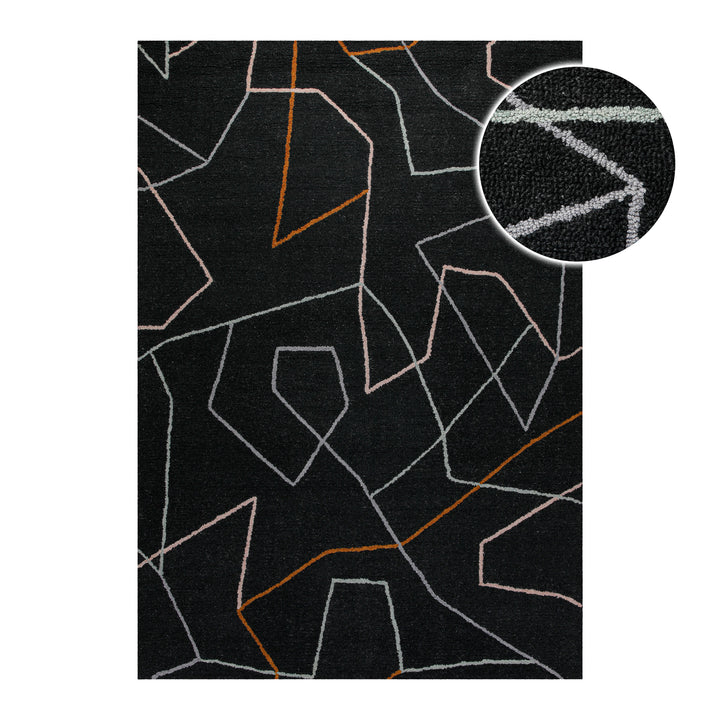 Kurzflorteppich Anthrazit aus Schurwolle "Nox" WECONhome