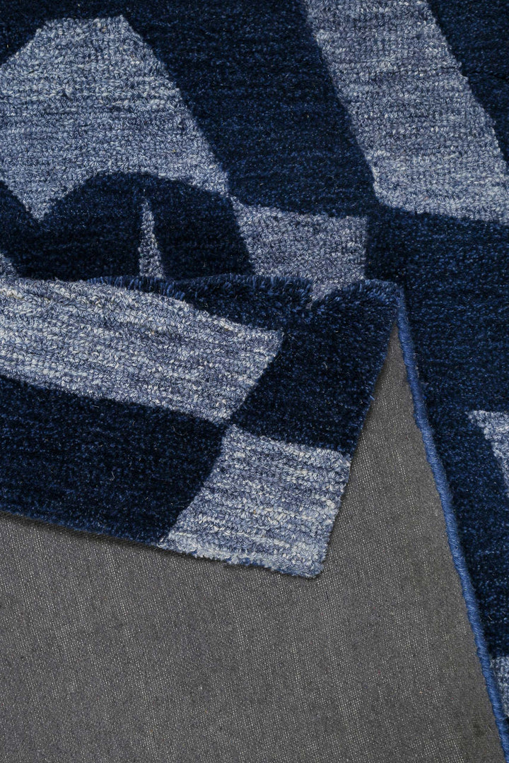 Ocean State Teppich blau multi Kurzflor rechteckig