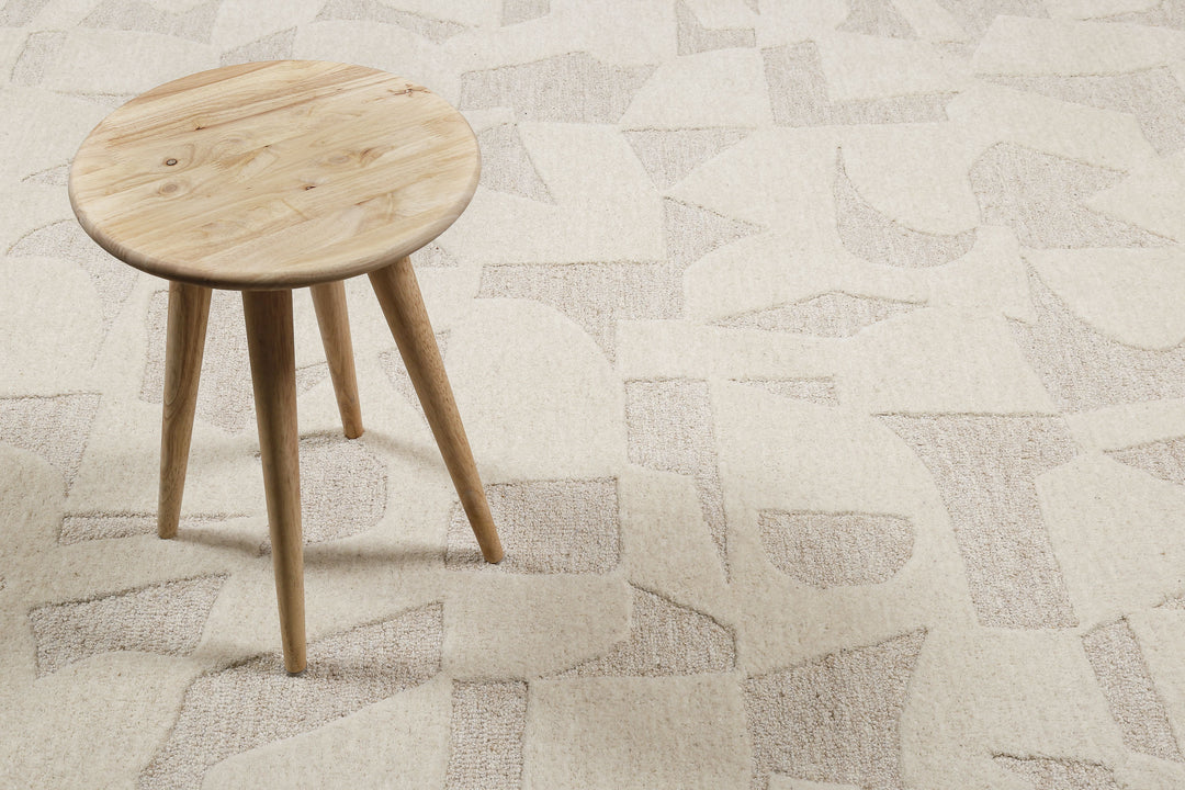 Ocean State Teppich creme weiß Kurzflor rechteckig