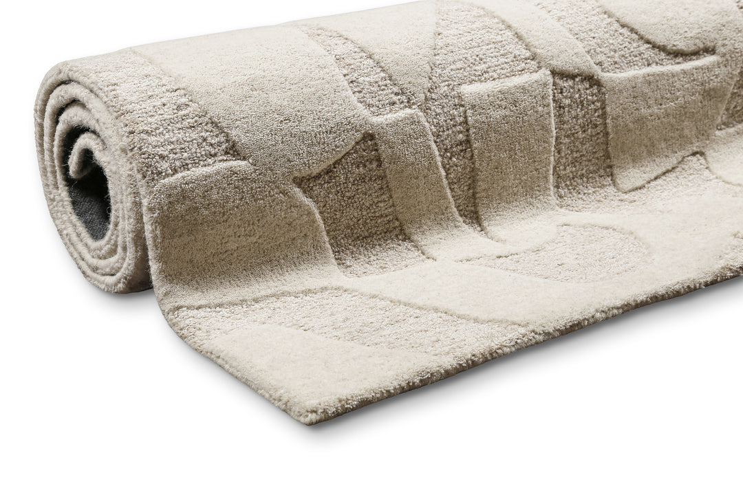 Ocean State Teppich creme weiß Kurzflor rechteckig