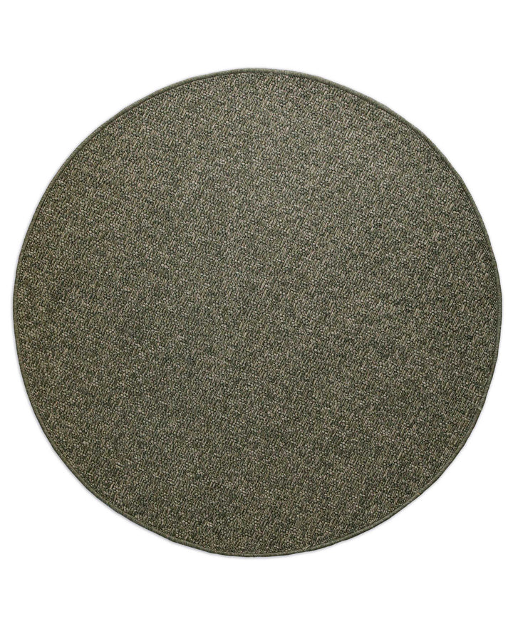 In-& Outdoor Teppich Miami South Beach grau oliv rund Draufsicht