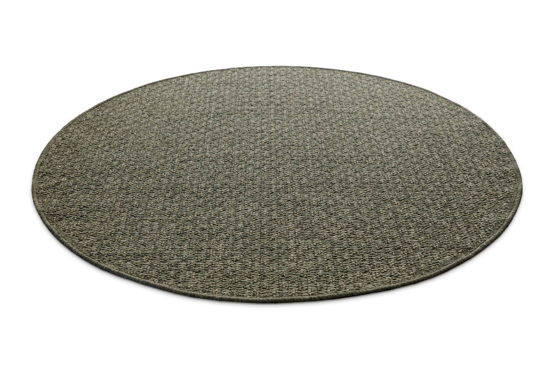 In-& Outdoor Teppich Miami South Beach grau oliv rund Perspektive