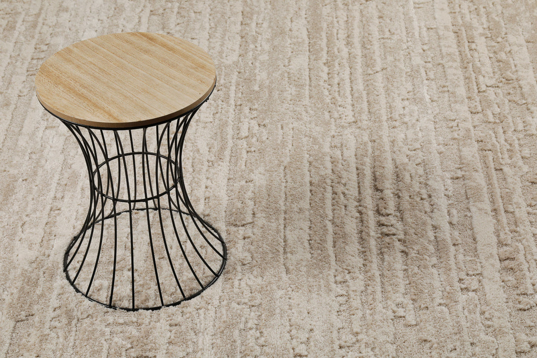 Peer Teppich beige Kurzflor rechteckig