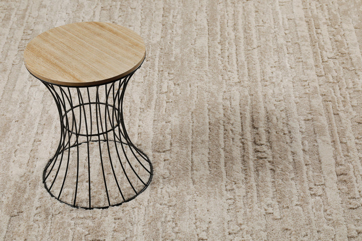 Peer Teppich beige Kurzflor rechteckig