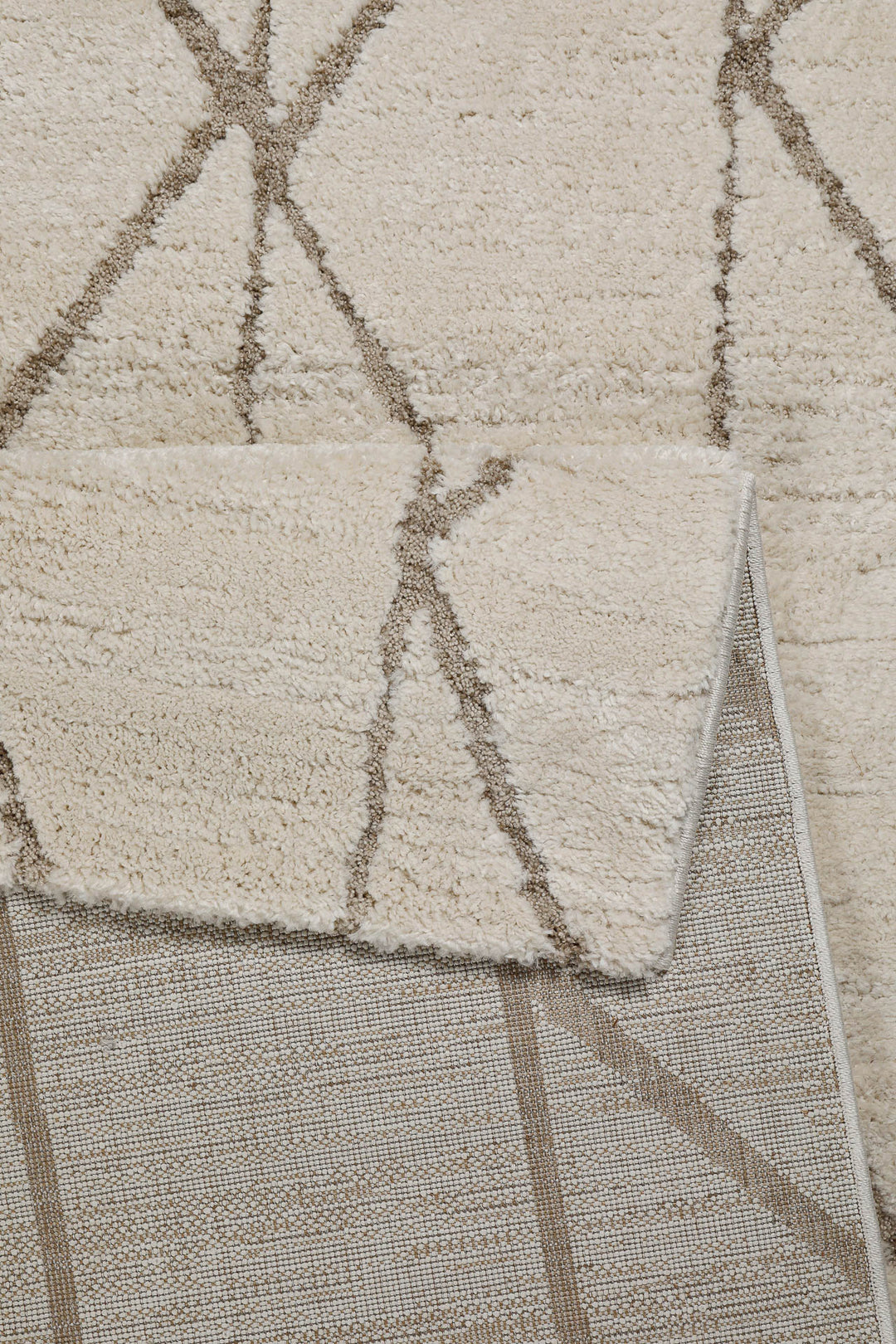 Pelle Teppich creme beige Kurzflor rechteckig