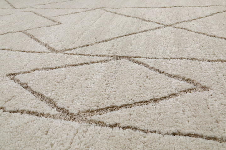 Pelle Teppich creme beige Kurzflor rechteckig