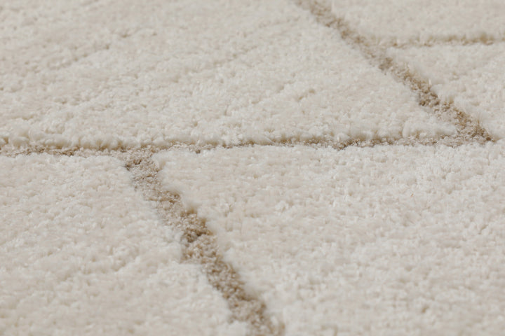 Pelle Teppich creme beige Kurzflor rechteckig