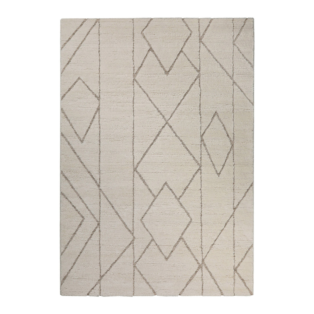 Pelle Teppich creme beige Kurzflor rechteckig