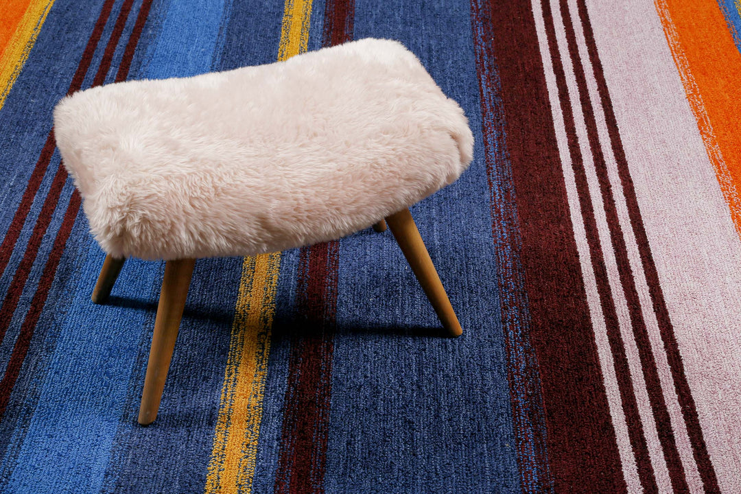 Petrol Teppich multi Kurzflor rechteckig