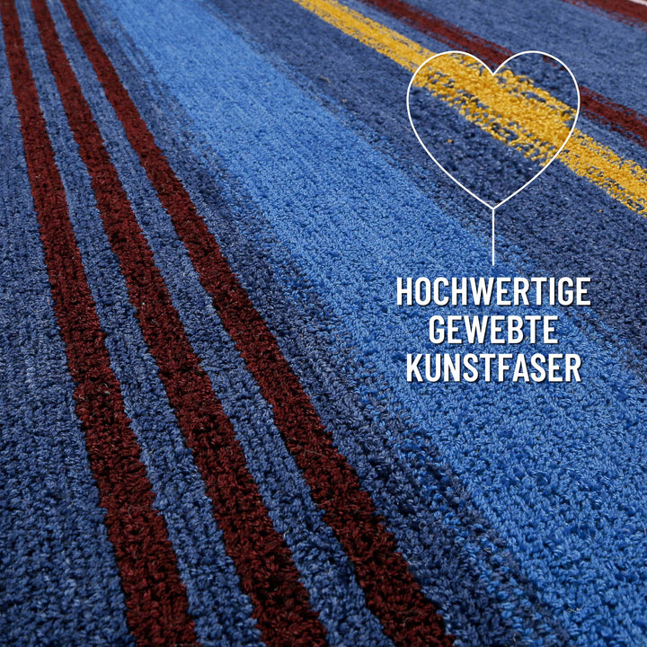 Petrol Teppich multi Kurzflor rechteckig