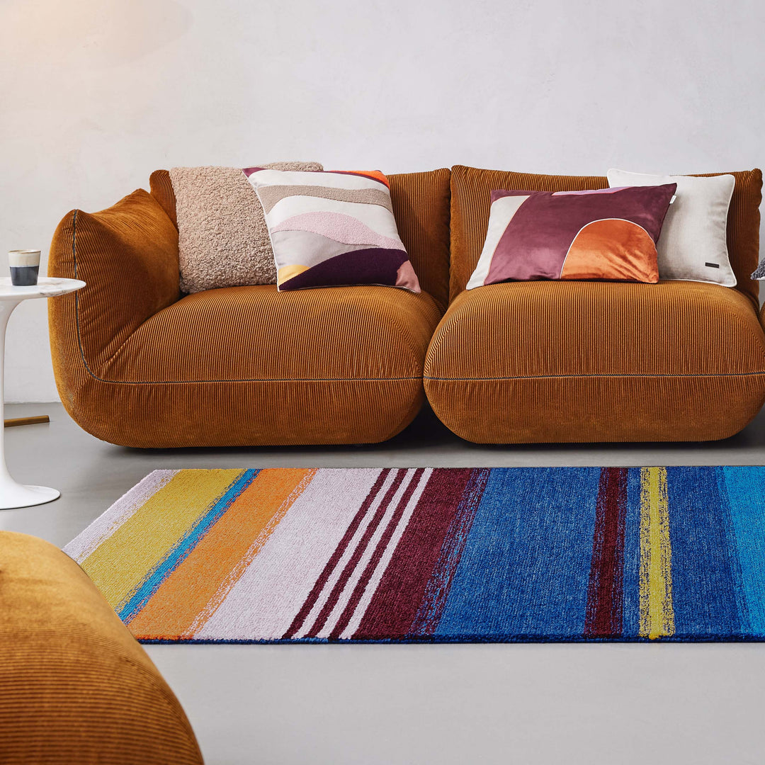 Petrol Teppich multi Kurzflor rechteckig