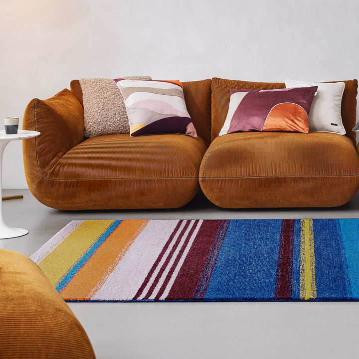 Petrol Teppich multi Kurzflor rechteckig