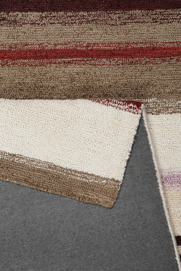 Petrol Teppich beige multi Kurzflor rechteckig