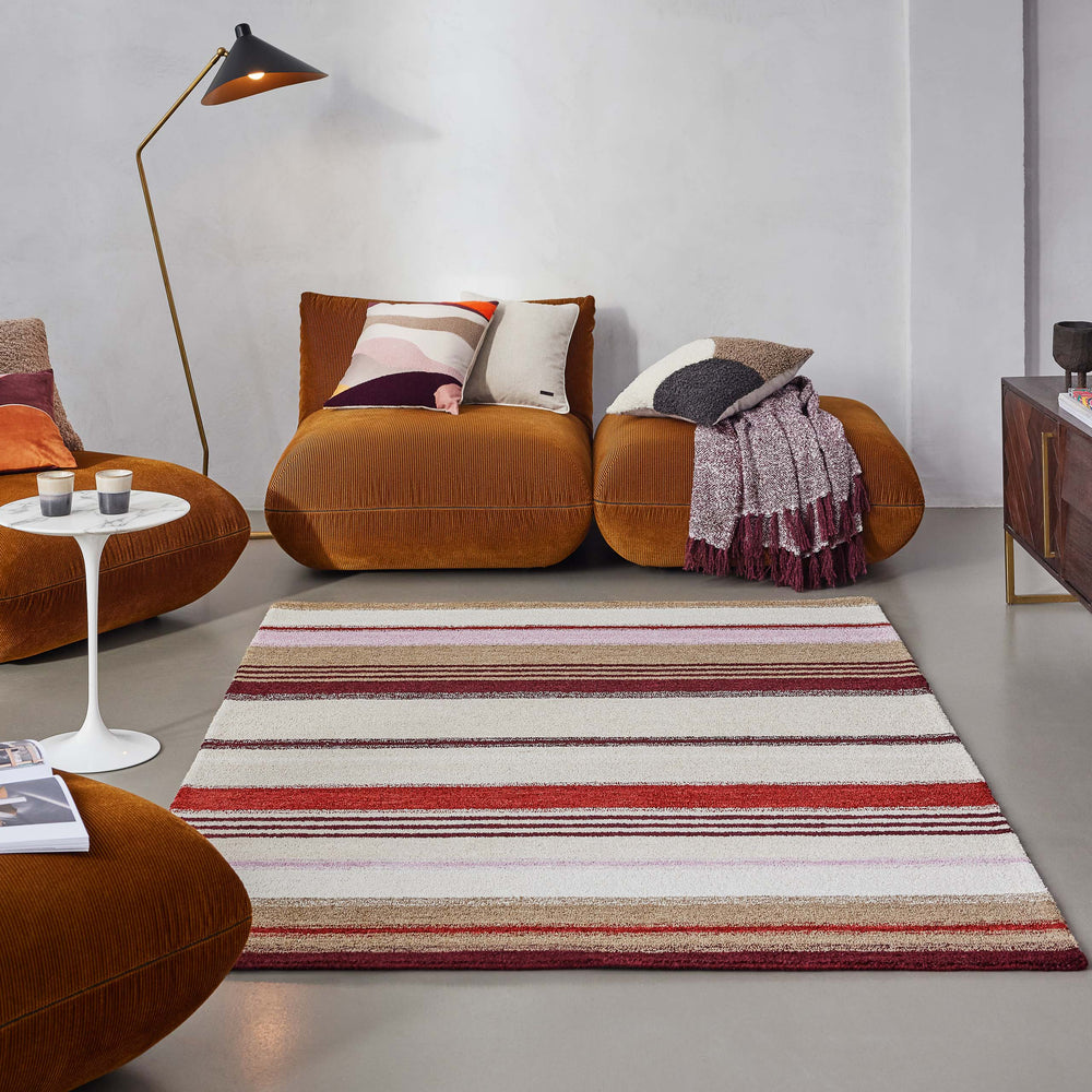 Petrol Teppich beige multi Kurzflor rechteckig