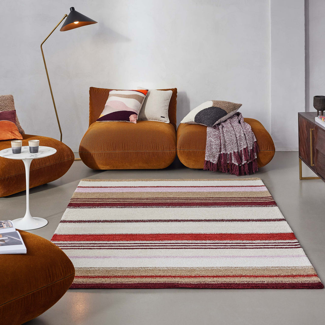 Petrol Teppich beige multi Kurzflor rechteckig