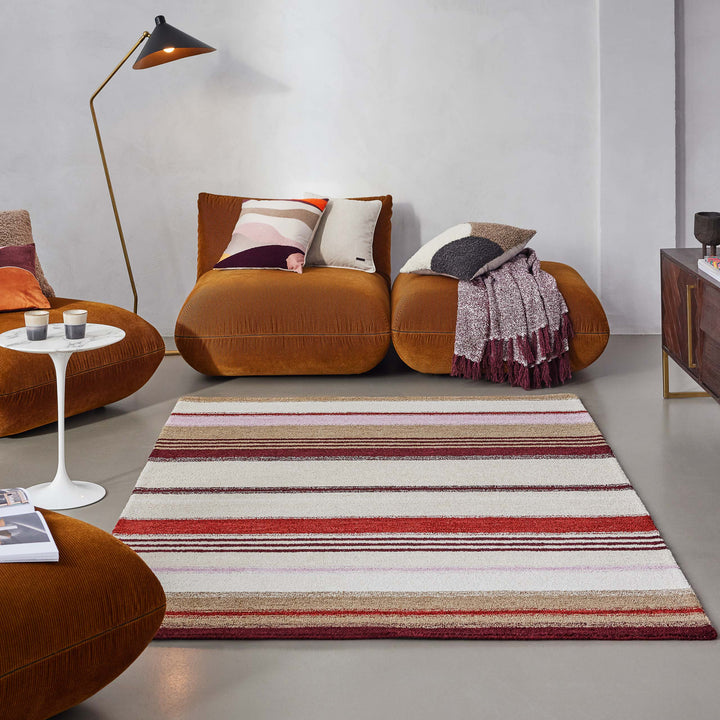 Petrol Teppich beige multi Kurzflor rechteckig