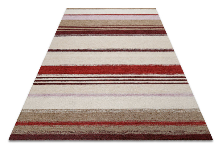 Petrol Teppich beige multi Kurzflor rechteckig