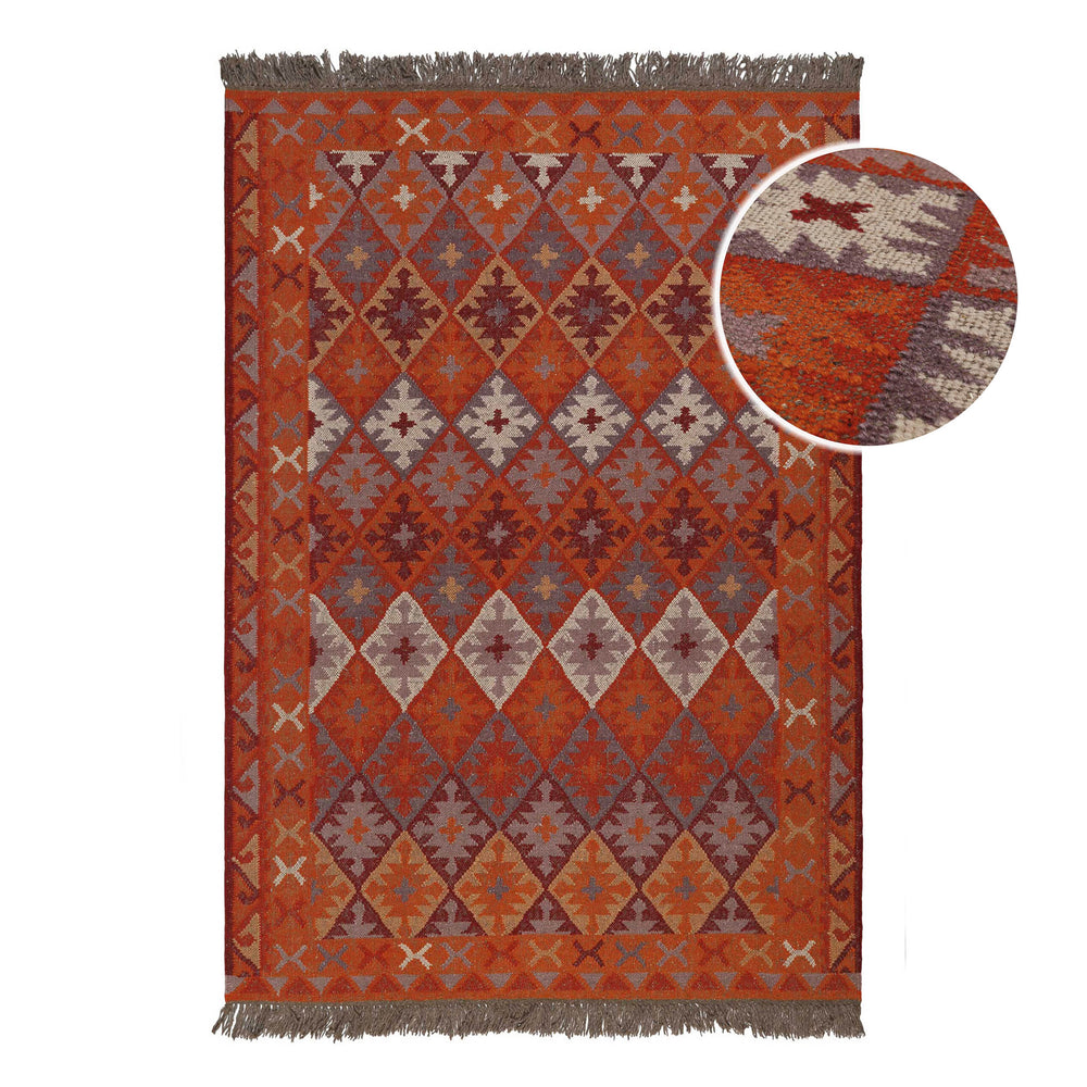 Pierre Teppich rost rot Kurzflor rechteckig