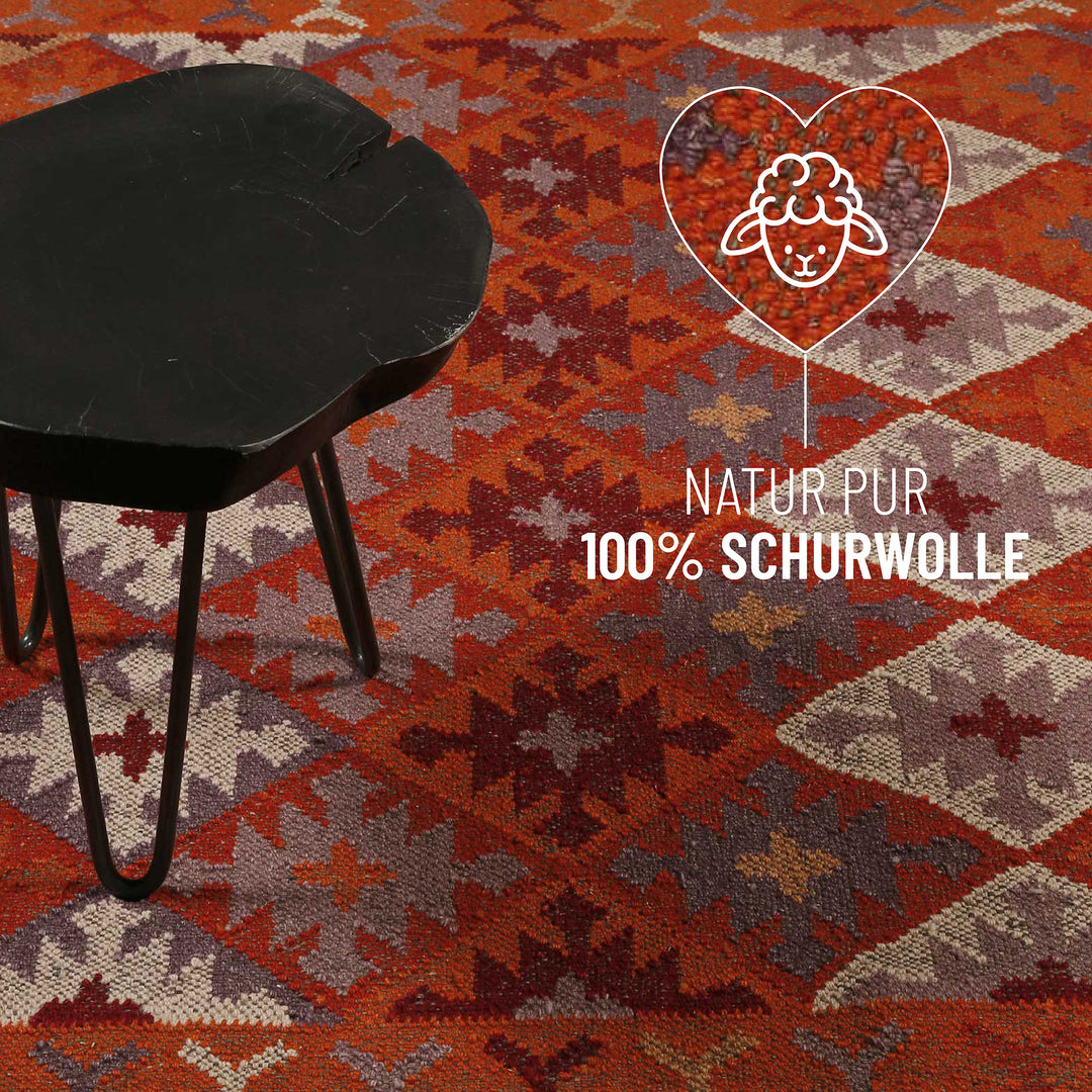 Pierre Teppich rost rot Kurzflor rechteckig