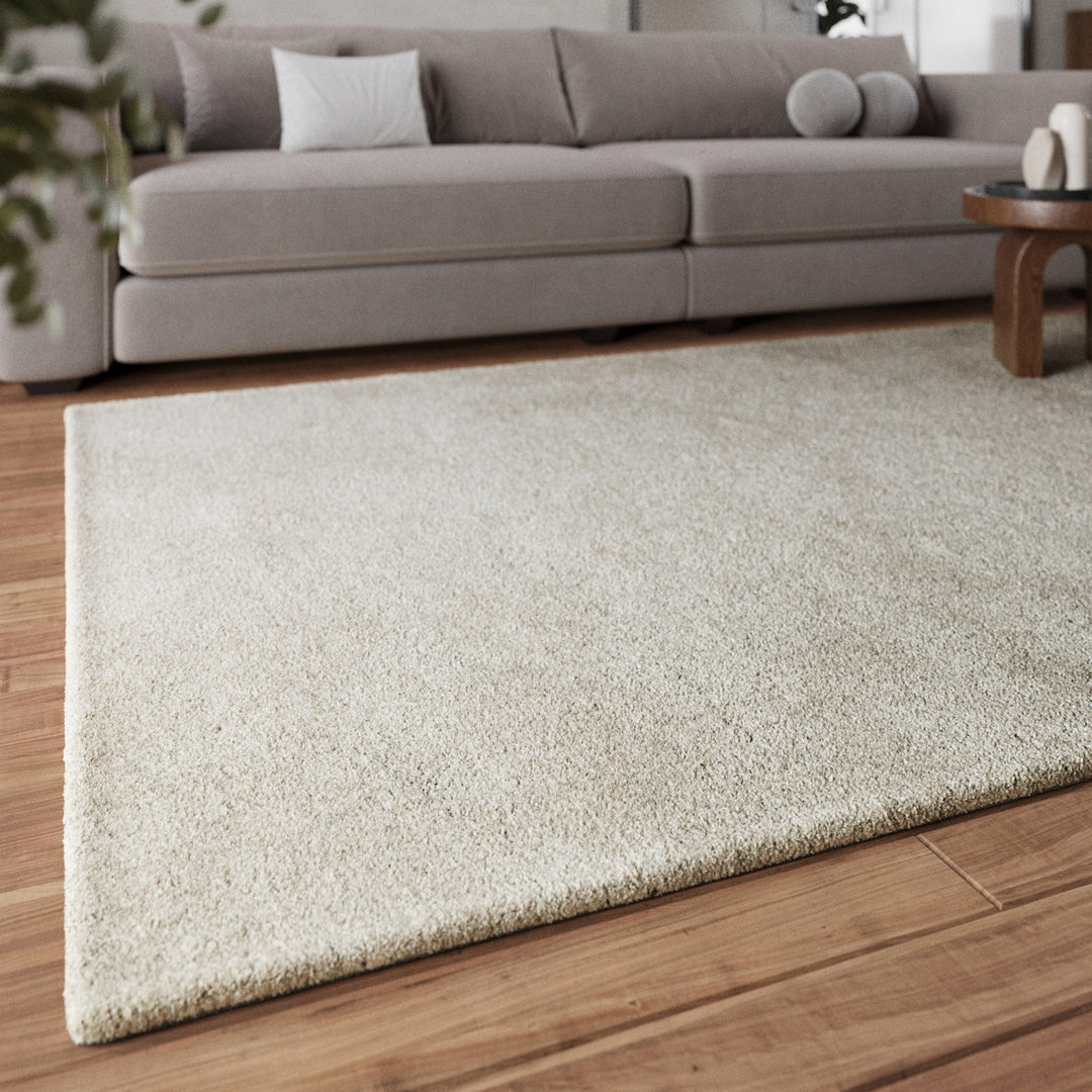 Pisa Teppich hellgrau creme Hochflor rechteckig