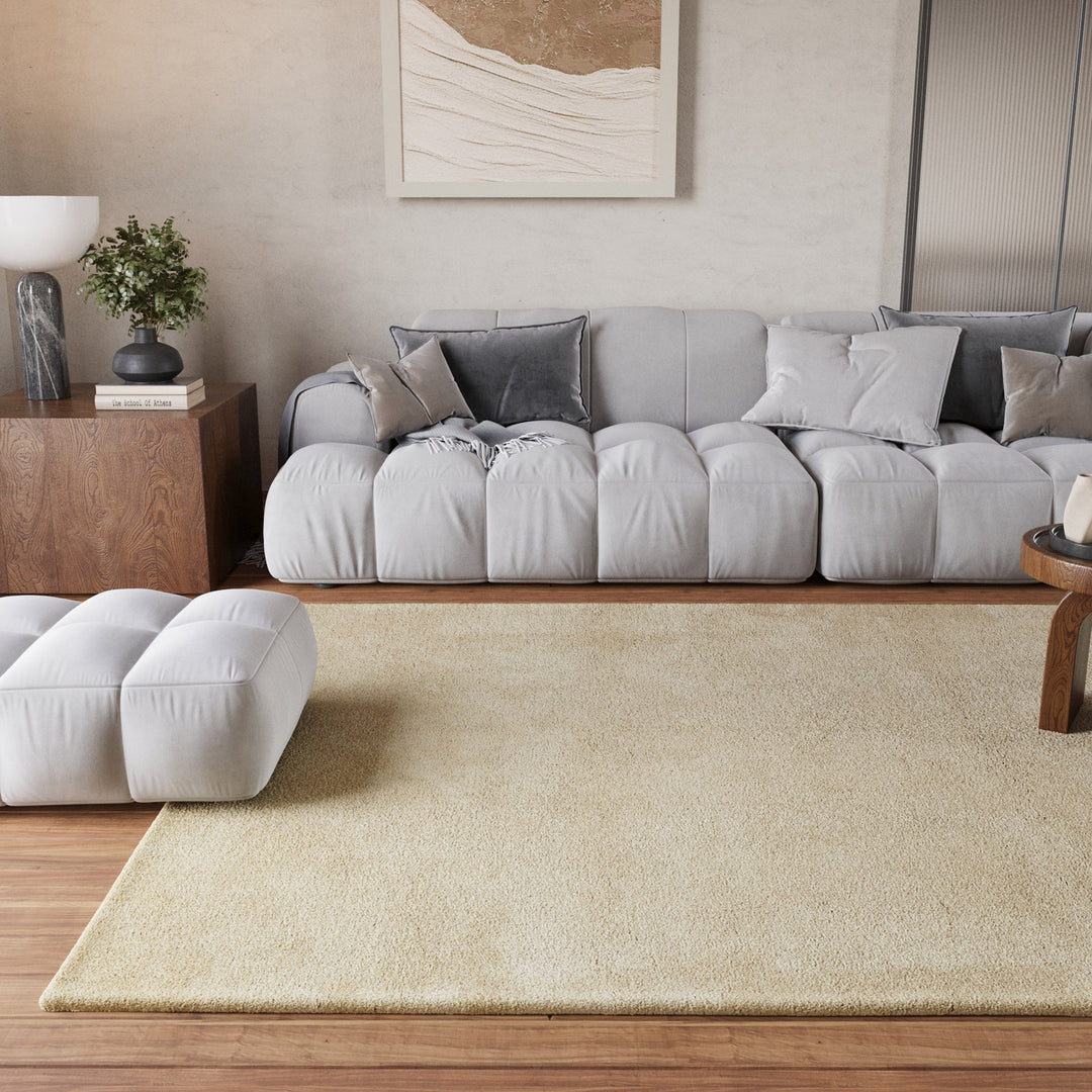 Pisa Teppich beige Hochflor rechteckig