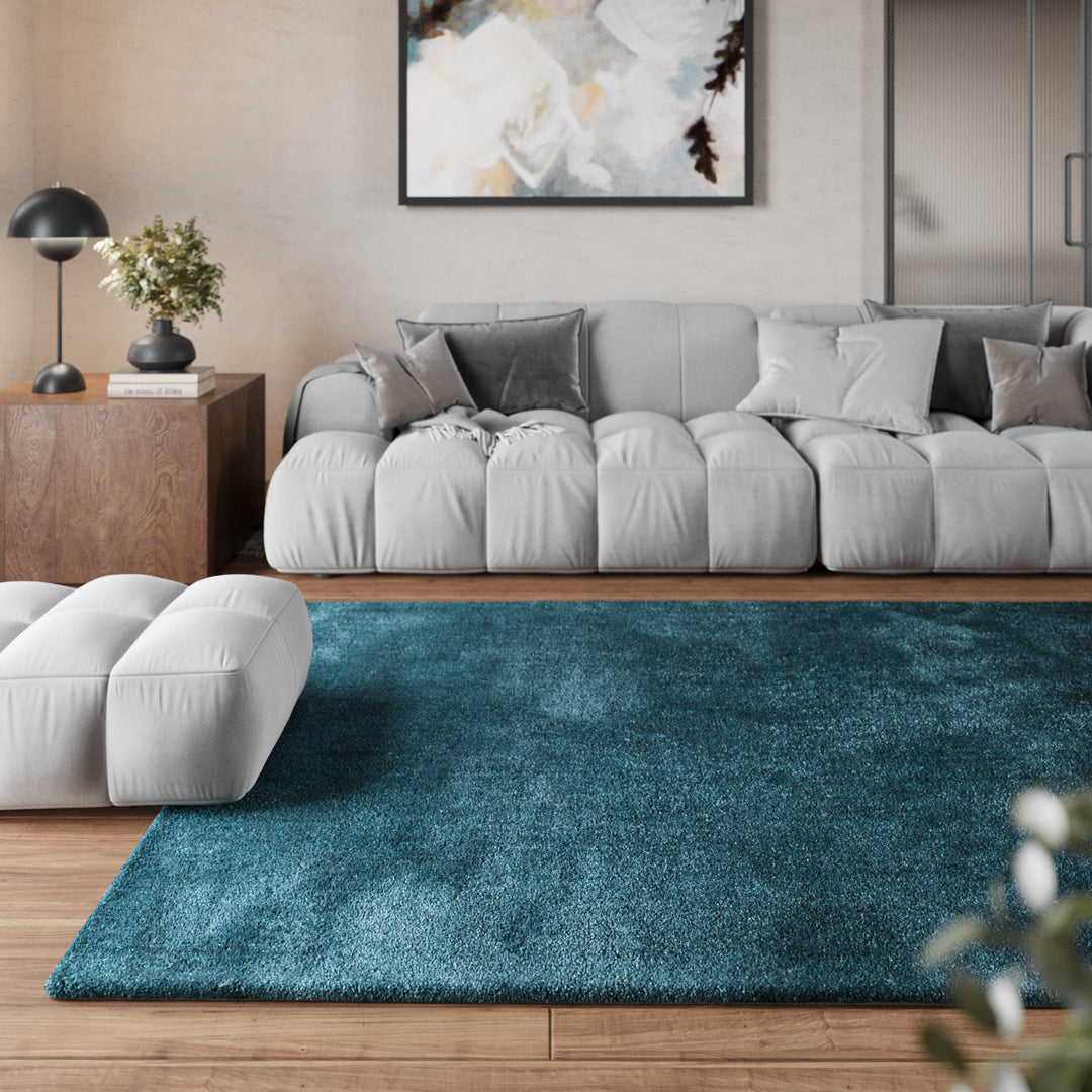 Teppich Petrol Hochflor Pisa Homie Living direkt bestellen