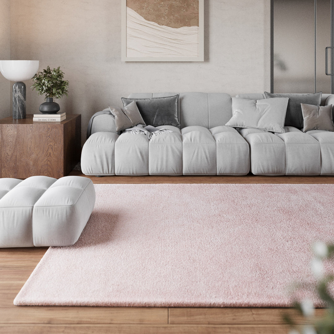 Pisa Teppich rosa Hochflor rechteckig