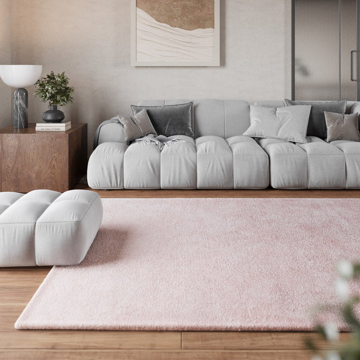 Pisa Teppich rosa Hochflor rechteckig