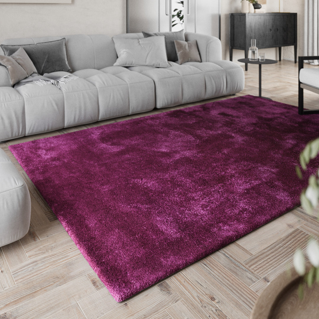 Pisa Teppich violett pink Hochflor rechteckig