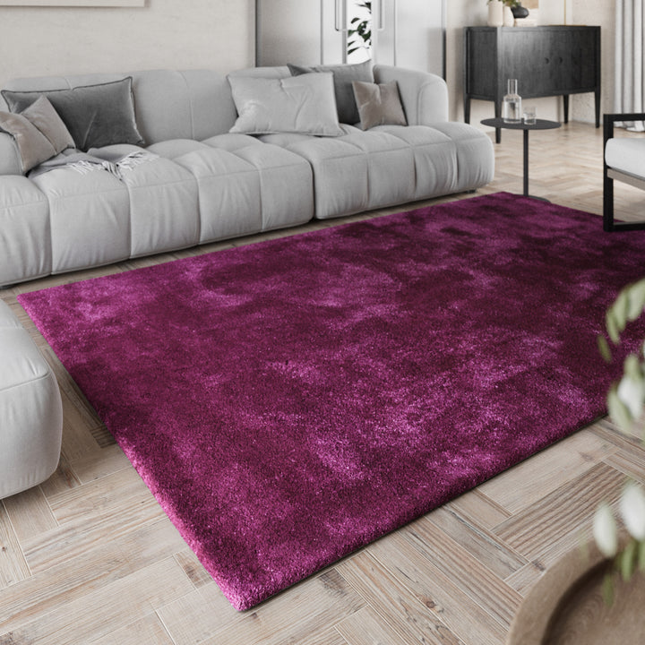 Pisa Teppich violett pink Hochflor rechteckig
