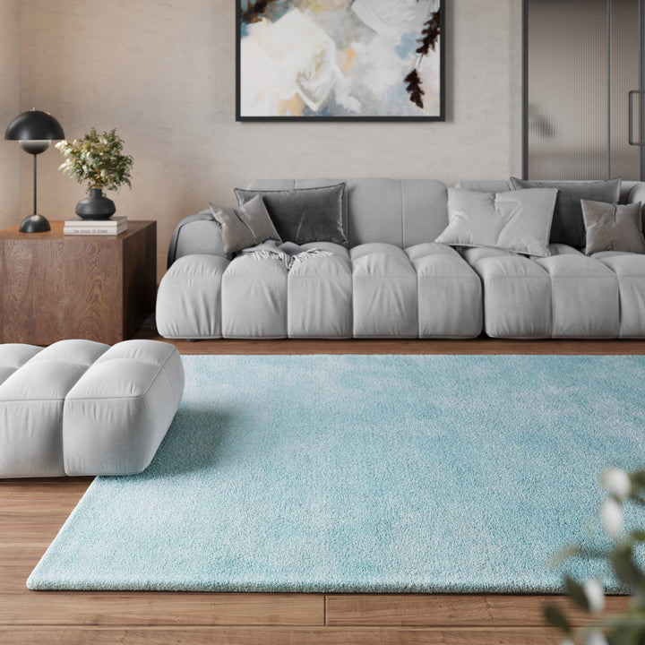 Pisa Teppich türkis Hochflor rechteckig