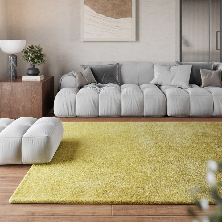 Pisa Teppich senfgelb Hochflor rechteckig